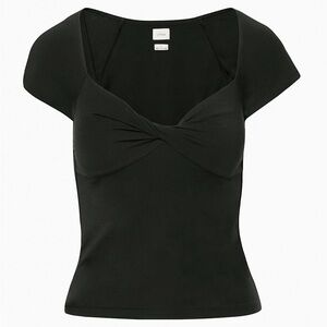 Wilfred Elegant Black Twist Top